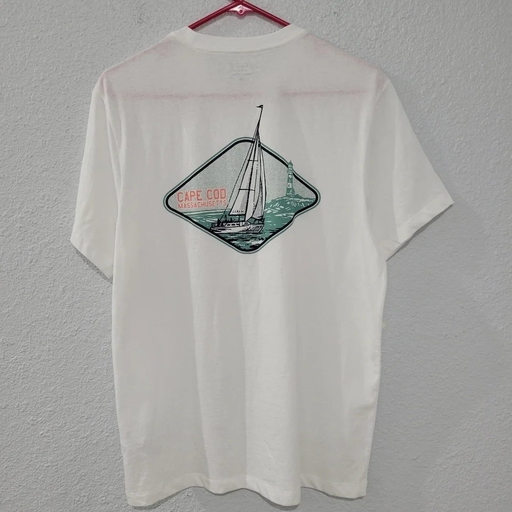 J Crew Cape Cod Sailing Sailboat Tee BQ018 SZ M NWT